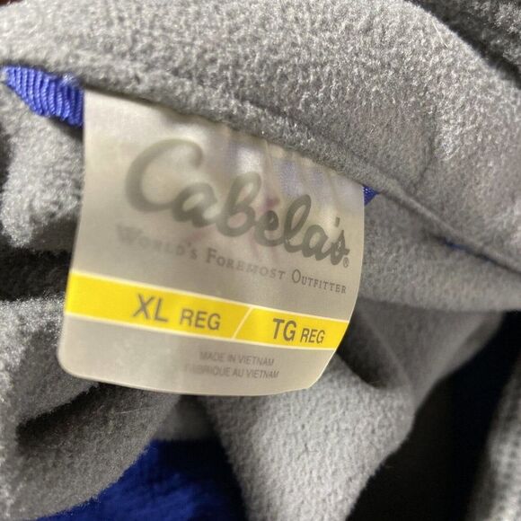 Cabelas Mens Sz XL fleece Pullovers/Sweatshirt/1/4 Zip/Blue/Jacket - Picture 4 of 6